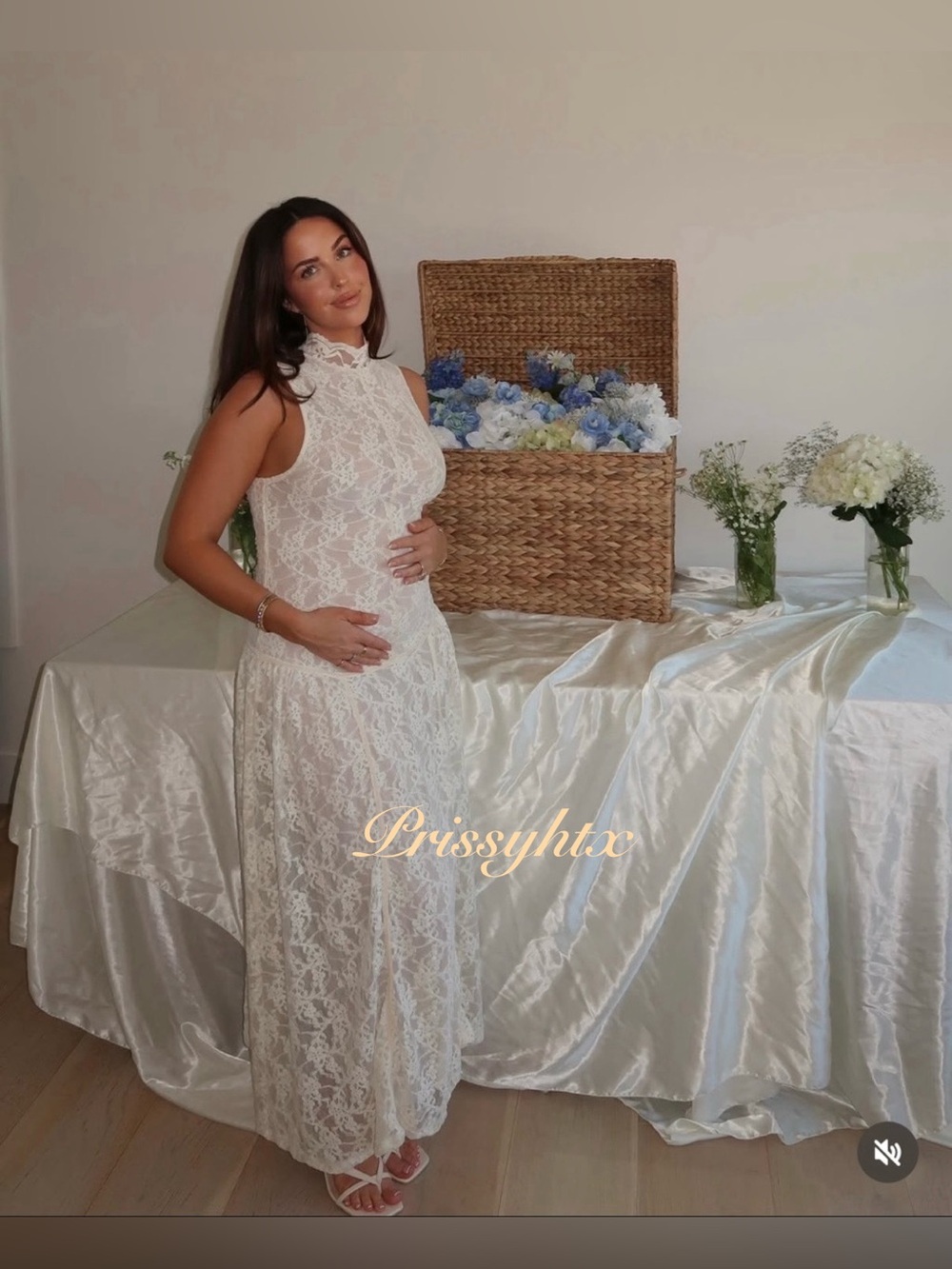 ZARA LONG LACE DRESS